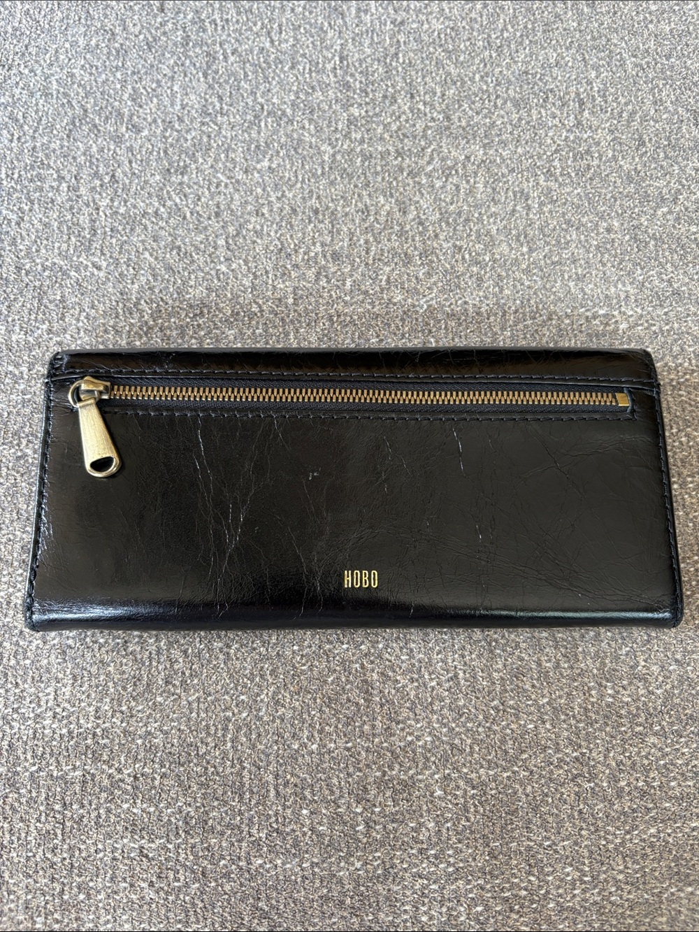 HOBO Black 100% Leather Long Wallet EUC - Picture 3 of 7